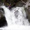 Jakub sneaking the falls just above stairway to hell